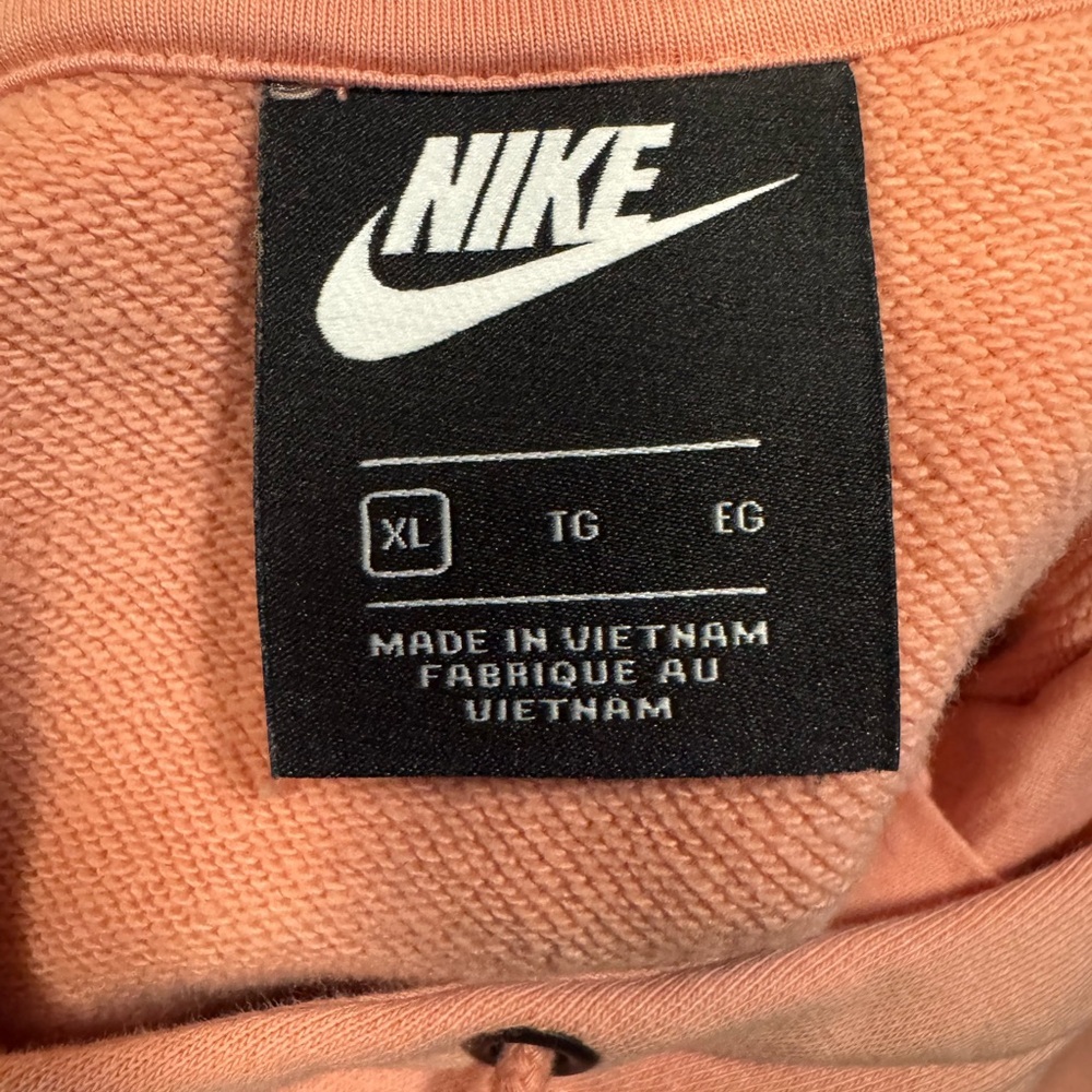 Nike Essential Cropped Women's Coral Hoodie Size XL NWOT - Picture 3 of 3